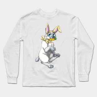 Bobtail BunnyCat: Blue Point (Yellow) Long Sleeve T-Shirt